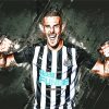 Ciaran Clark Footballer paint by numbers