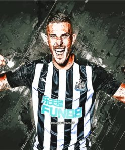 Ciaran Clark Footballer paint by numbers