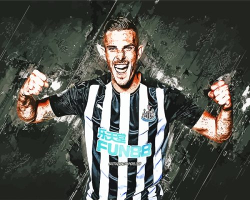 Ciaran Clark Footballer paint by numbers