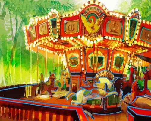 Circus Carousel Horse paint by numbers