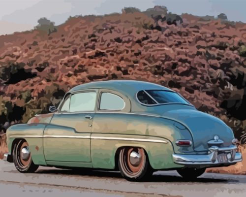 Classic Tesla Car paint by numbers