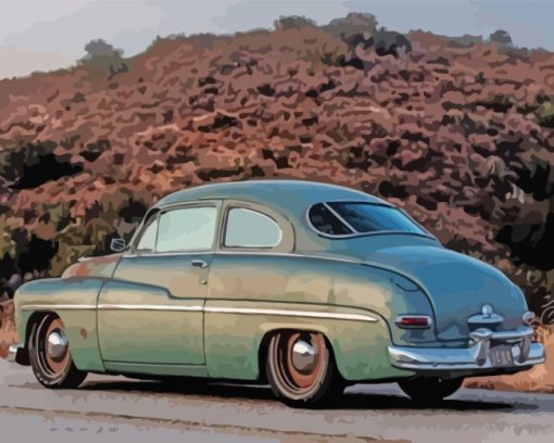 Classic Tesla Car paint by numbers