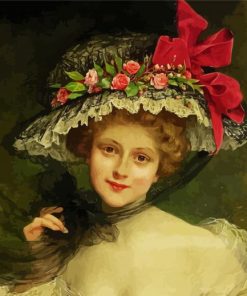 Classy Woman With Hat paint by numbers