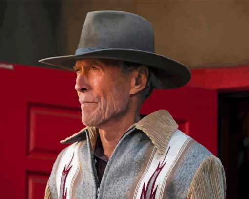 Clint Eastwood With Sunhat paint by numbers