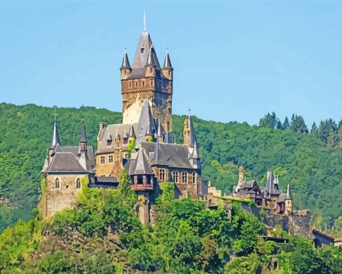 Cochem Castle paint by numbers