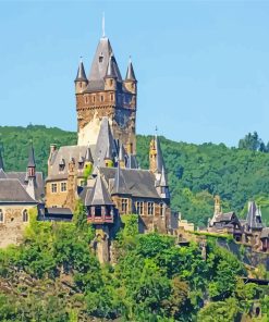 Cochem Castle paint by numbers