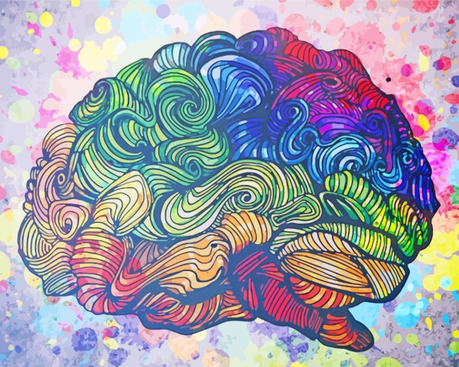 Colorful Brain paint by numbers