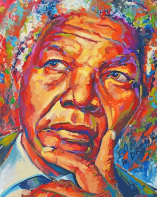 Colorful Nelson Mandela Art paint by numbers