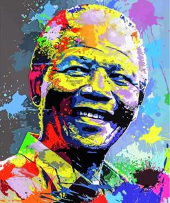 Colorful Nelson Mandela paint by numbers