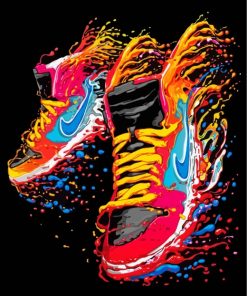 Colorful Nike Shoes paint by numbers