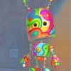 Colorful Robot paint by numbers