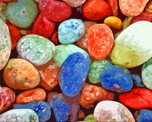 Colorful Rocks paint by numbers