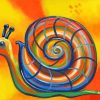 Colorful Snail Art paint by numbers