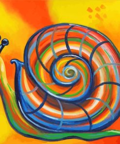 Colorful Snail Art paint by numbers