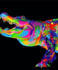 Colorful Crocodile paint by numbers