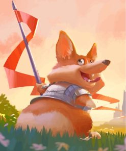 Corgi Knight paint by numbers