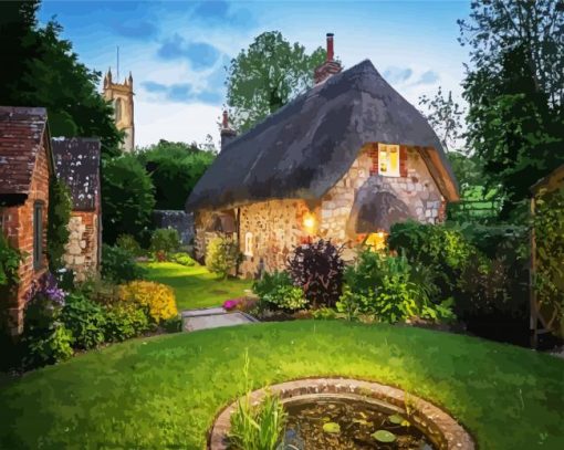 Cotswold Cottage paint by numbers