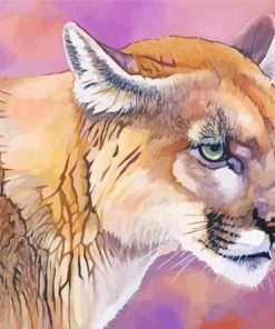 Cougar Big Cat Art paint by numbers