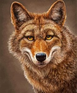 Coyote Animal Face paint by numbers