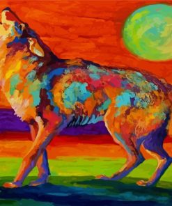 Coyote Howling Art paint by numbers