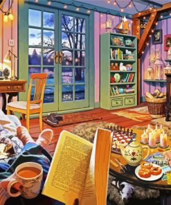 Cozy House paint by numbers