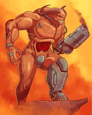 Cyberdemon Video Game paint by numbers