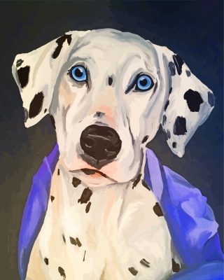 Dalmatian Dog Head paint by numbers