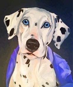 Dalmatian Dog Head paint by numbers