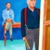 David Hockney Self Portrait With Charlie paint by numbers