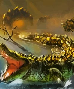 Deadly Crocodile Animal paint by numbers