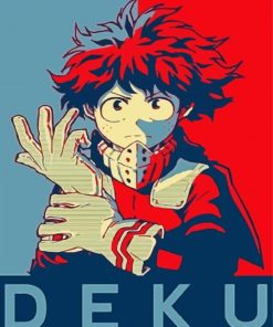 Deku Character Poster paint by numbers