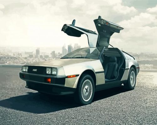 DMC Delorean Car paint by numbers