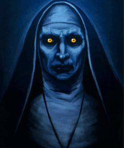 Scary Demon Nun paint by numbers