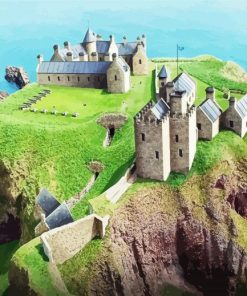 Dunnottar Castle Scotland paint by numbers