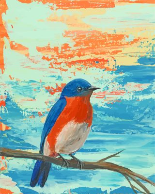 Eastern Bluebird paint by numbers