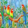 Aesthetics Eastern Rosella Birds paint by numbers