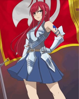 Erza Scarlet Manga paint by numbers