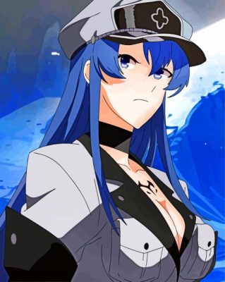 Esdeath Japanese Character paint by numbers