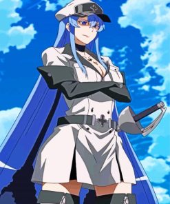 Esdeath Girl Anime paint by numbers