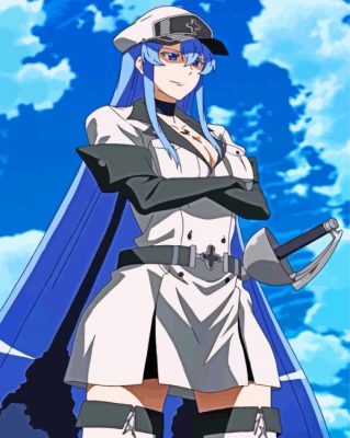 Esdeath Girl Anime paint by numbers