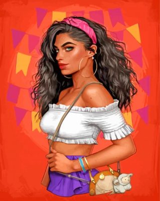 Cute Esmeralda Disney Art paint by numbers