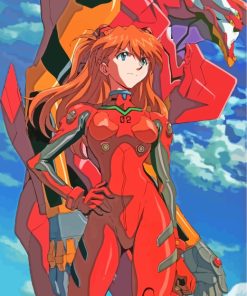 Evangelion Asuka Anime paint by numbers