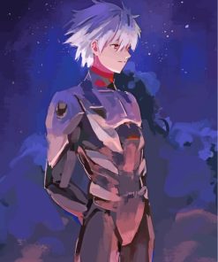 Kaworu Nagisa paint by numbers