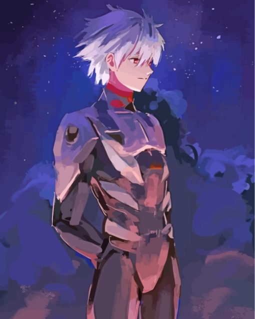 Kaworu Nagisa paint by numbers