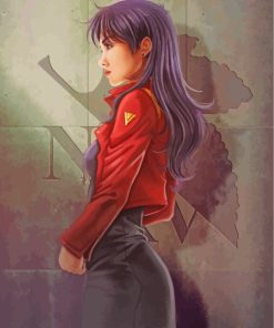 Misato Katsuragi Character paint by numbers