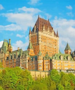 Canada Fairmont Le Chateau Frontenac paint by numbers