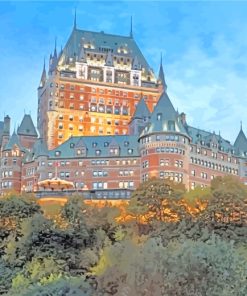 Fairmont Le Chateau Frontenac Castle paint by numbers