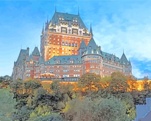 Fairmont Le Chateau Frontenac Castle paint by numbers