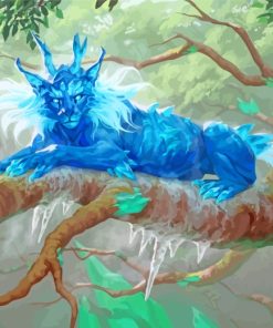 Fantasy Blue Lynx Cat paint by numbers