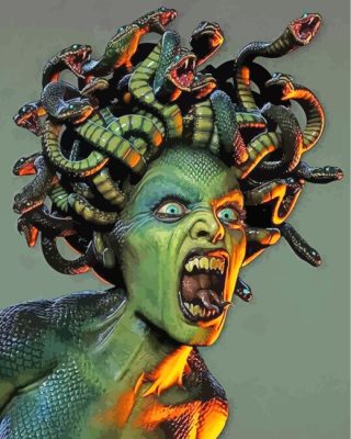 Fantasy Scary Medusa paint by numbers